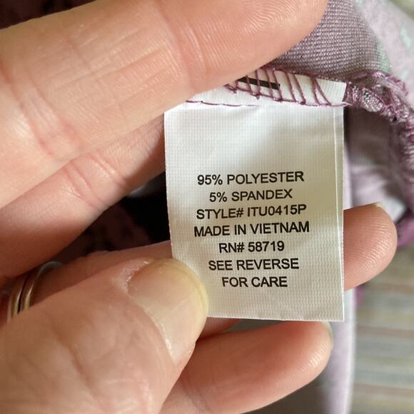 Notations Purple & Black Print Pullover Top, Size MP - Picture 11 of 12